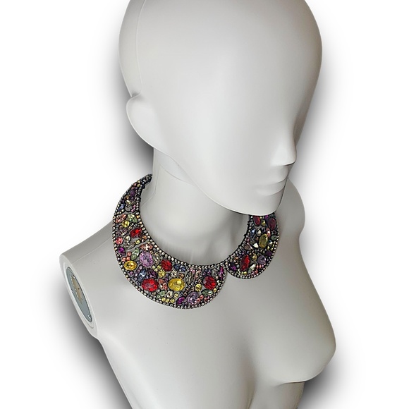 BEJEWELED STATEMENT NECKLACE / COLLAR - Picture 2 of 5